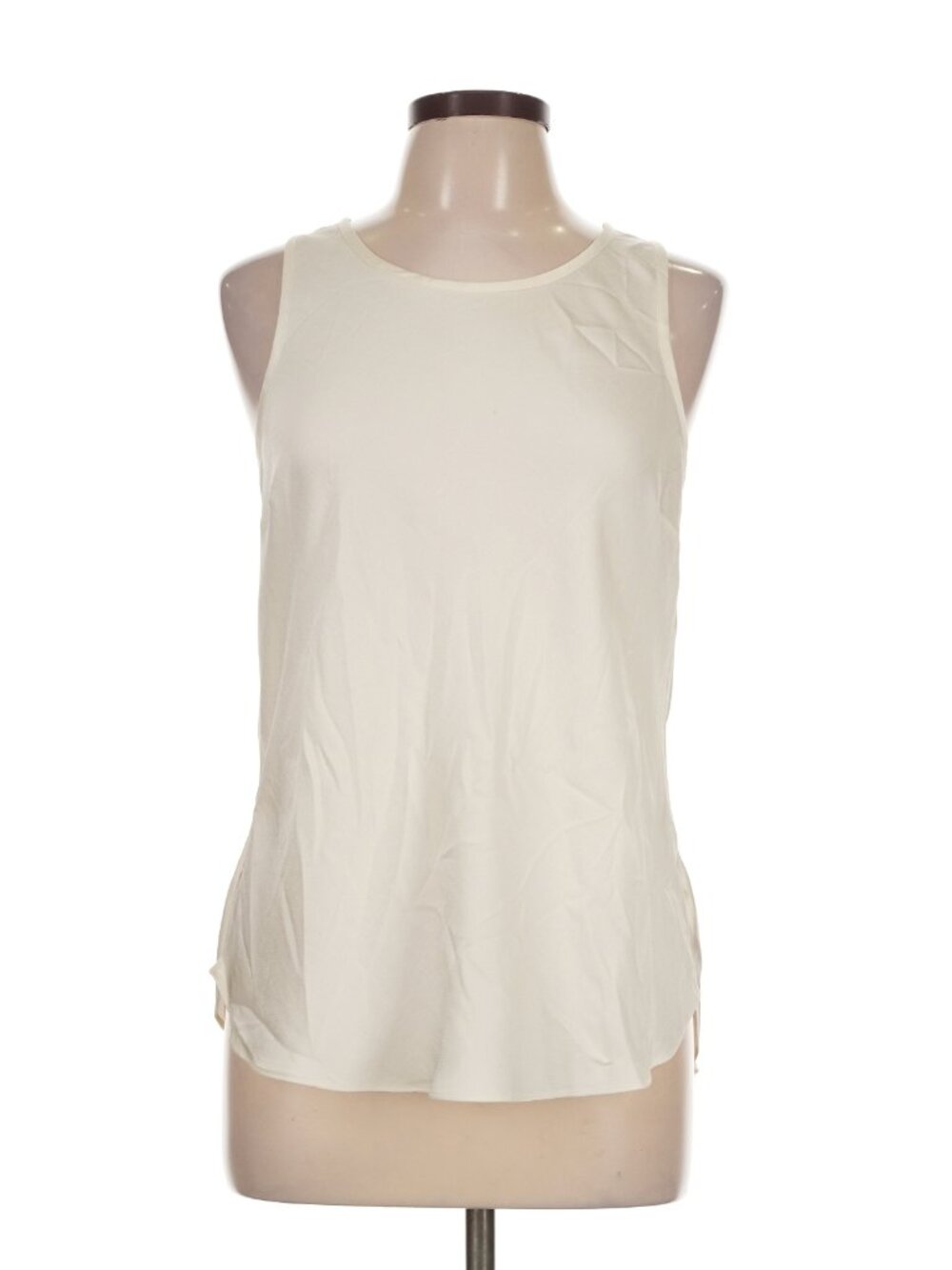 Veronica Beard Ivory Asymmetric Sleeveless Blouse 10